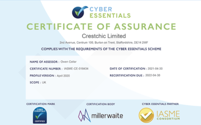 Crestchic erhält „Cyber Essentials“-Zertifizierung