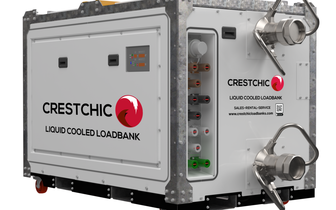 Crestchic stellt auf der Data Centre World in London eine flüssigkeitsgekühlte 600-kW Lastbank vor.